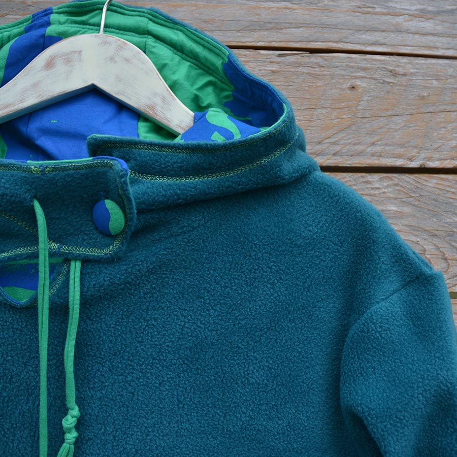 Fleece button close up