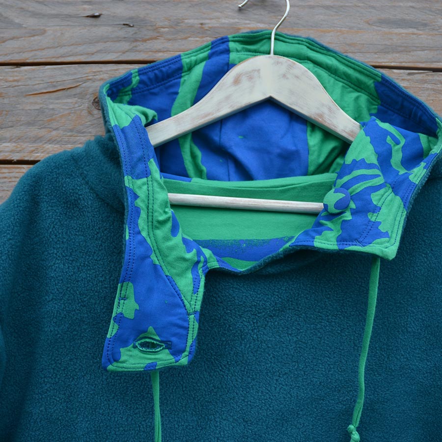 open button fleece
