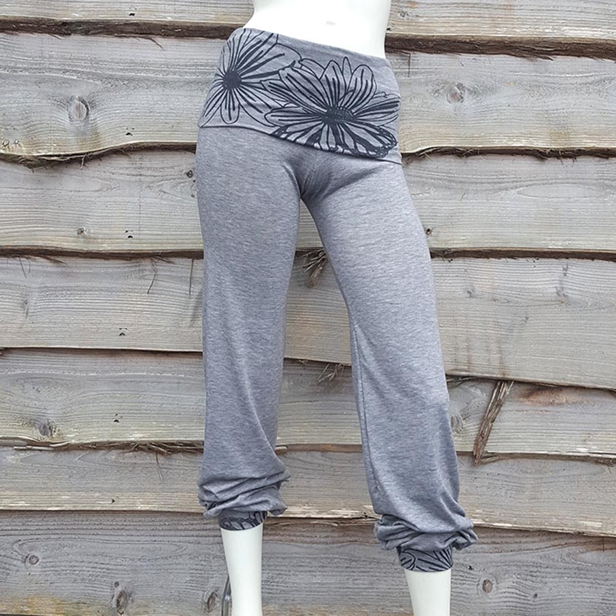 Trousers Printed fold over waist trousers