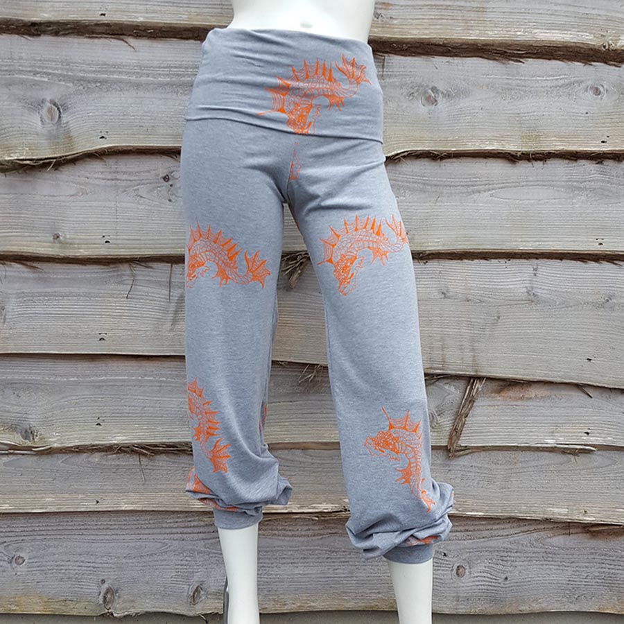 Trousers Printed fold over waist trousers