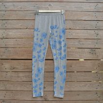 Printed leggings in light grey/blue
