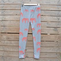 Light grey/coral leggings