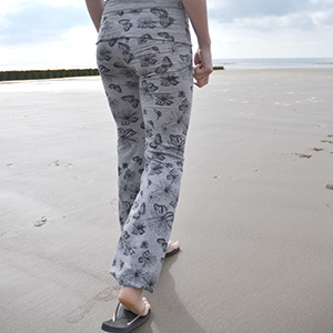 Fold over waist trousers