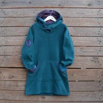 Hoody dress age 12 teal