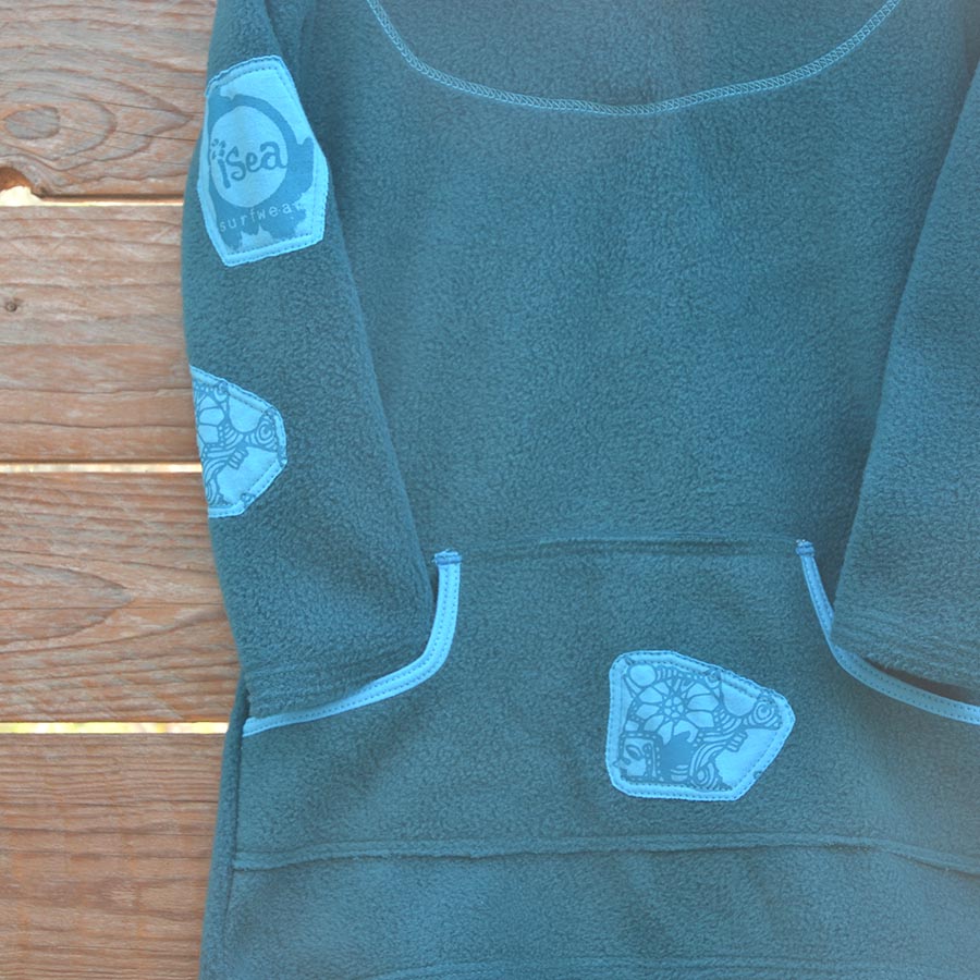 Close up Hoody dress age 2 teal