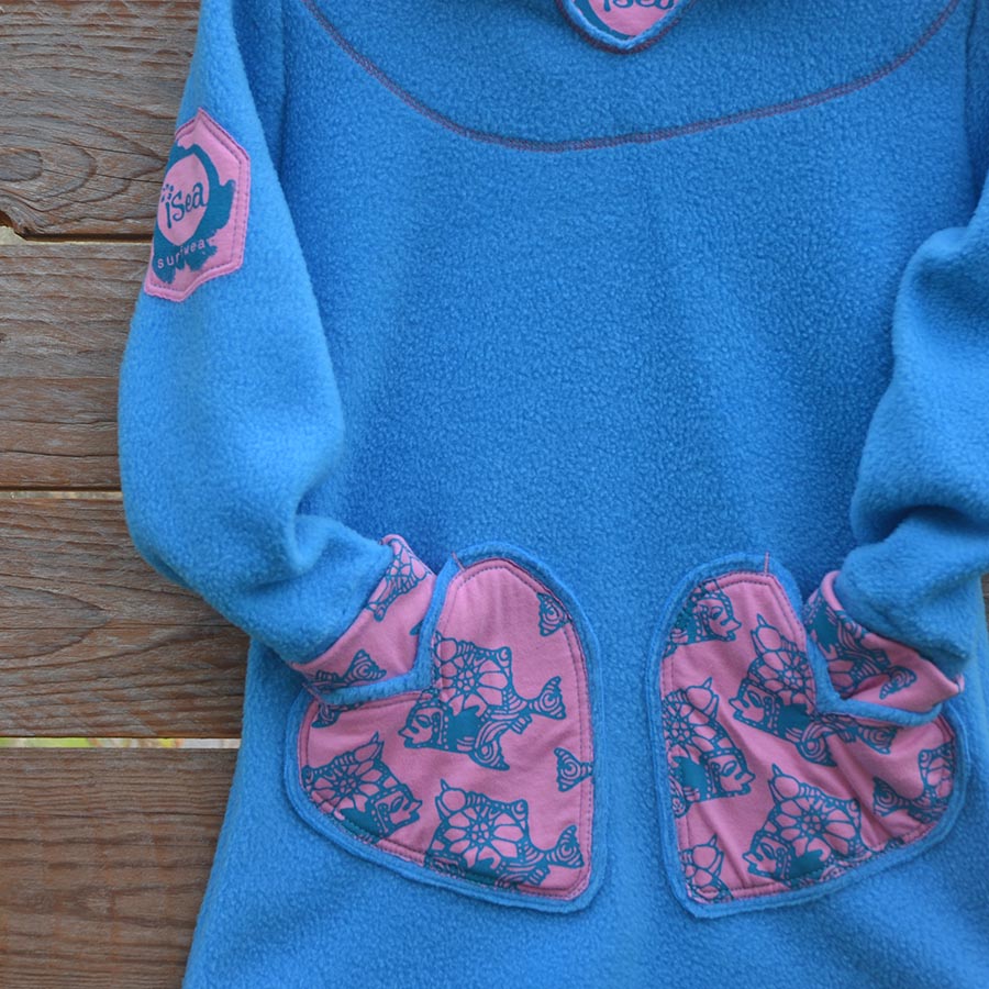 Close up Hoody dress age 3 turquoise