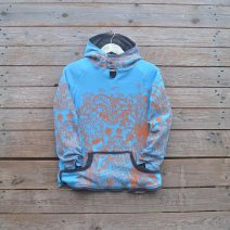 Kid's reversible in dark grey/turquoise
