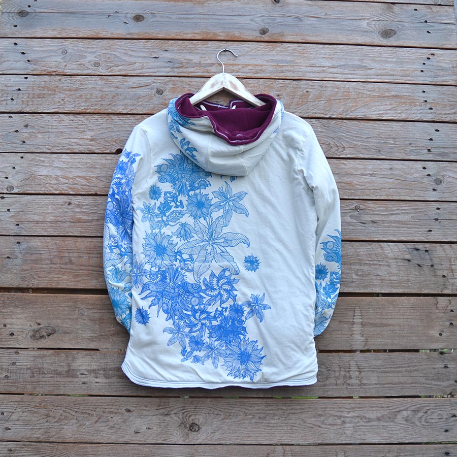 Jersey back Women's reversible in plum/natural