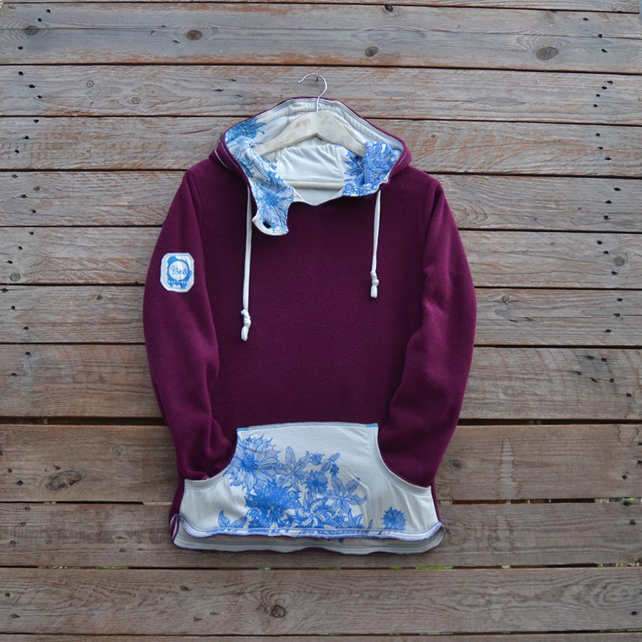 Fleece front Women's reversible in plum/natural