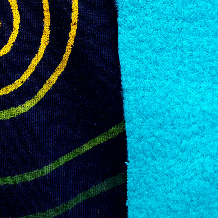 Navy/jade Men's reversible hoody in navy/jade