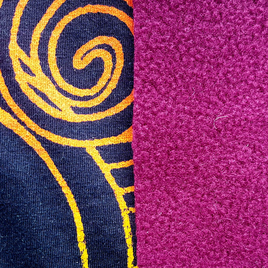 Navy/plum Men's reversible hoody in navy/plum