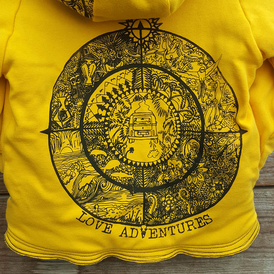 Kid's reversible hoody in dark grey/amber Kid's reversible hoody in dark grey/amber