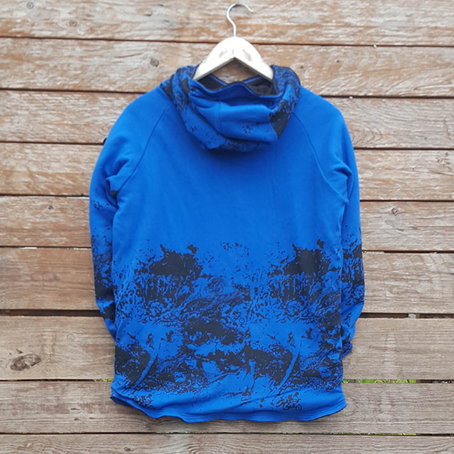 Kid's reversible hoody in black/royal - Back Kid's reversible hoody in black/royal - back