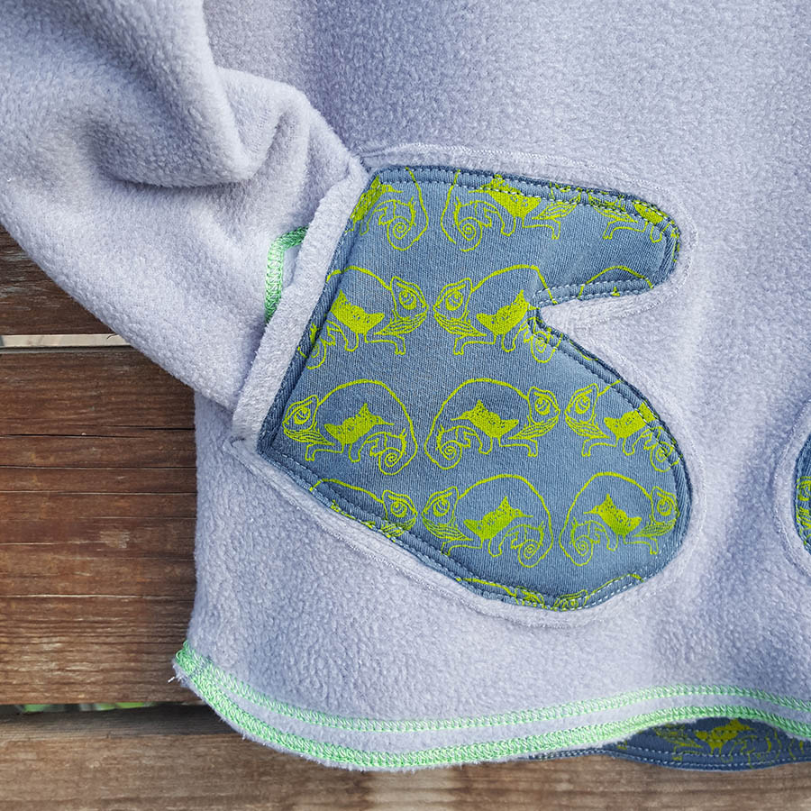 Kid's reversible hoody in light grey /dark grey - Pocket Kid's reversible hoody in light grey /dark grey - pocket
