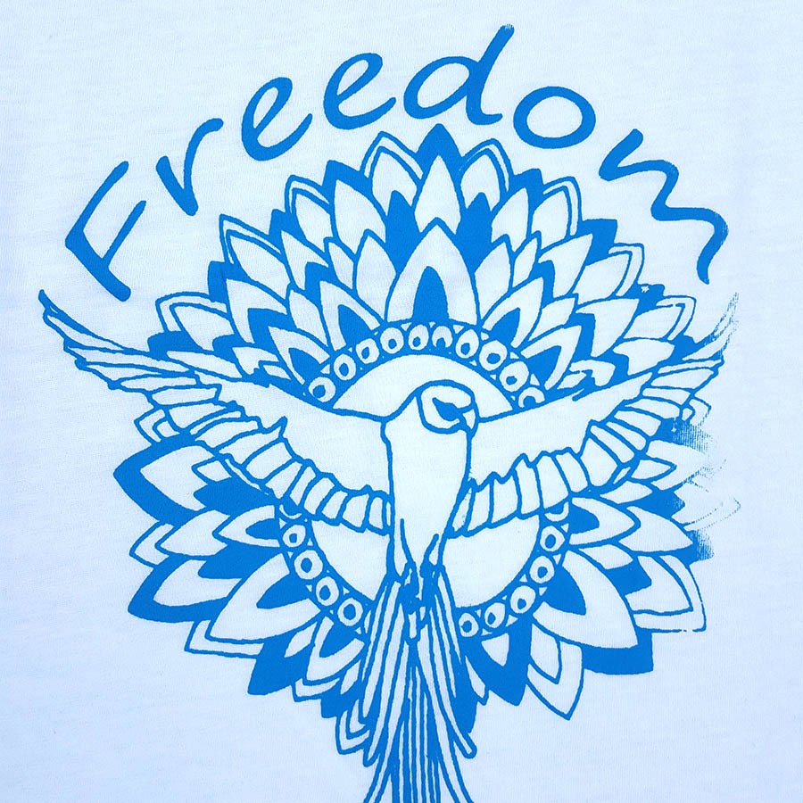 Women's organic vest in white - Freedom Women's organic vest in white - Freedom