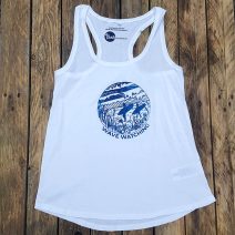 Women's organic vest in white - Wave Watching