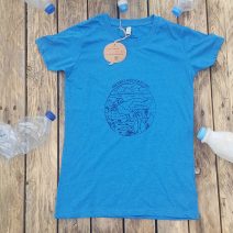Recycled T-shirt with Protect our coastline design