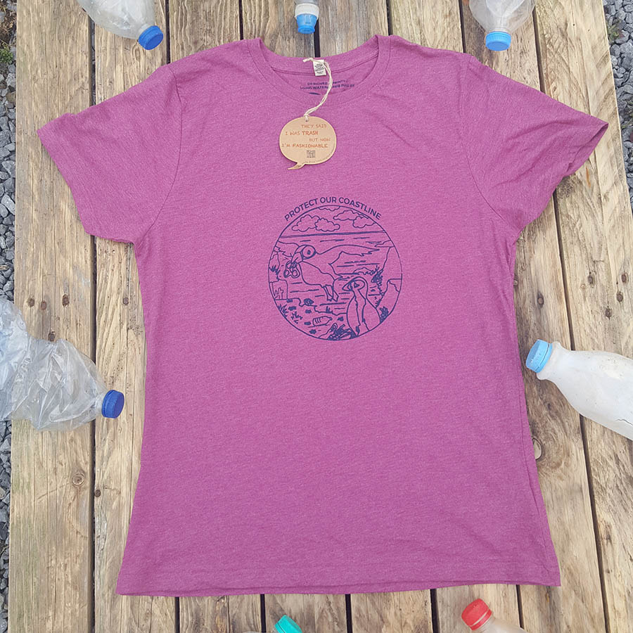 Recycled T-shirt with Protect our coastline design Recycled T-shirt with Protect our coastline design