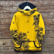 yellow/black bee reversible hoody
